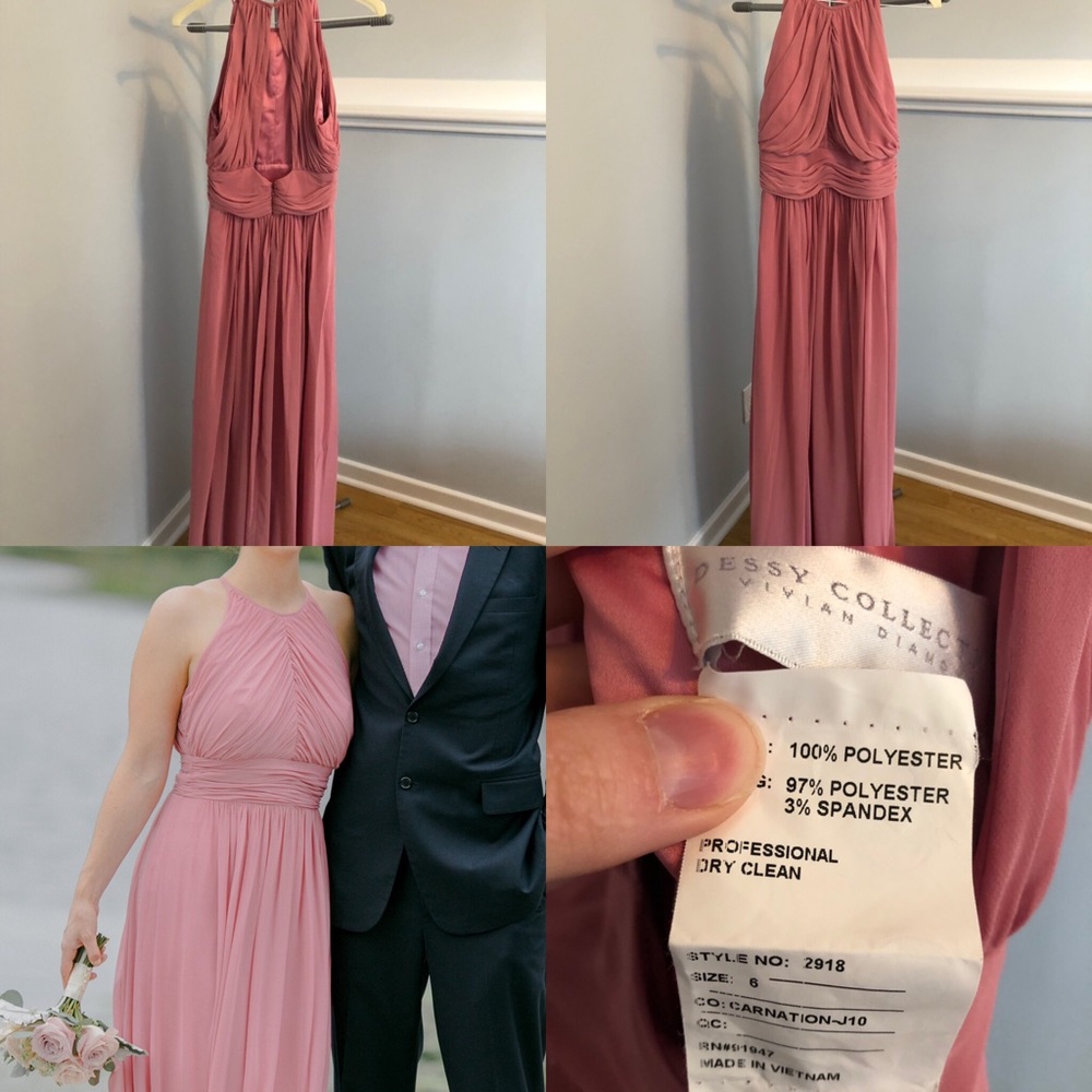 Dessy collection dress in carnation